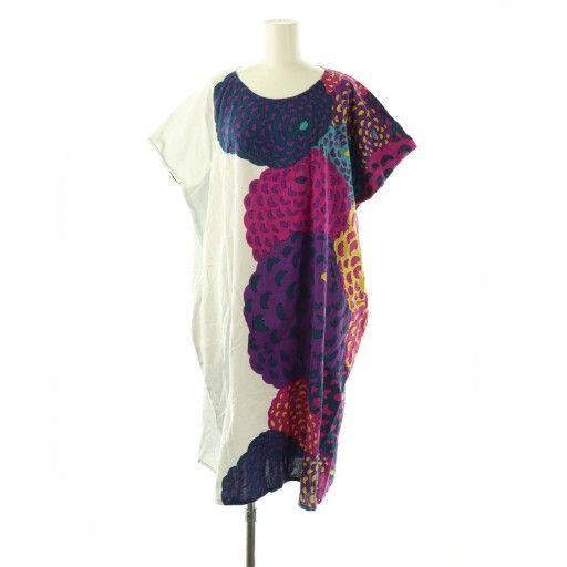 ソウソウ SOU SOU 貫頭衣 ワンピース ロング フレンチスリーブ 総柄