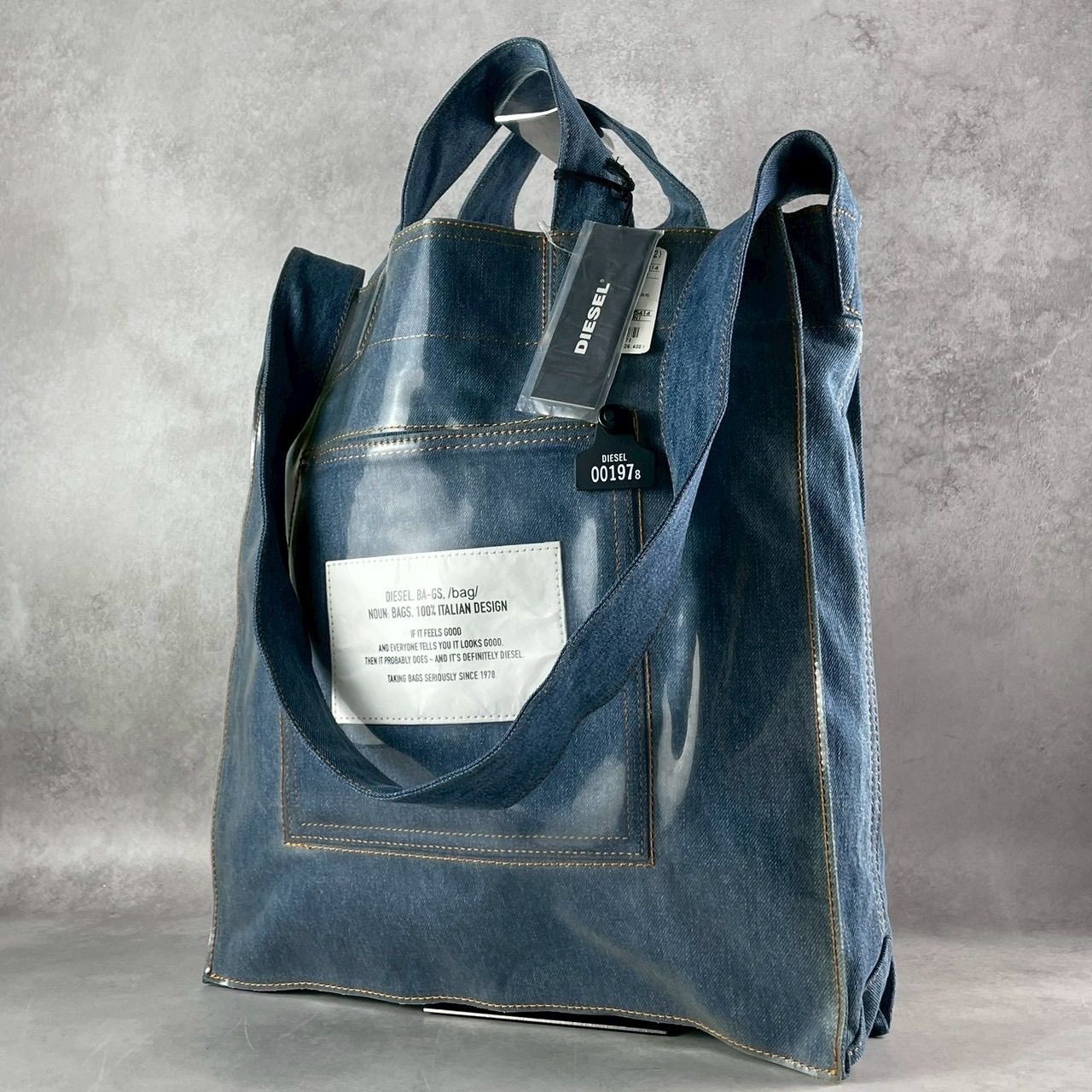 未使用 DIESEL ディーゼル デニム ハンドバッグ ショルダーバッグ 2WAY