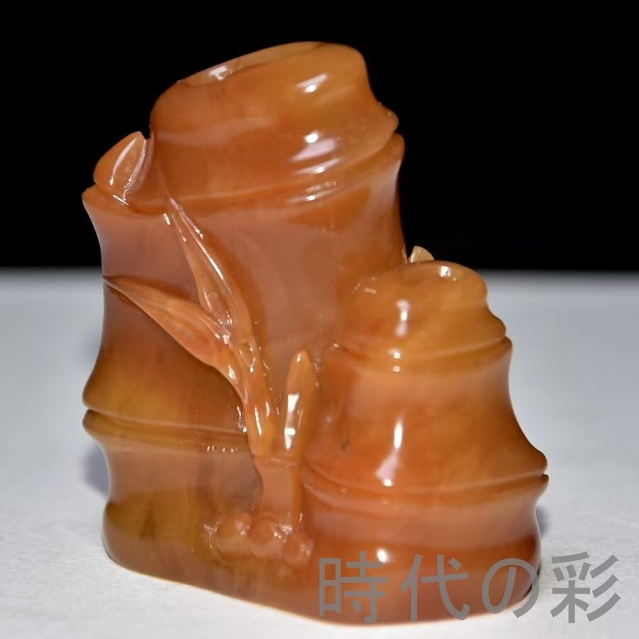 旧蔵 田黄石 印章】嘉慶三年 御製 寿山石 中国古美術 文房具 書道具