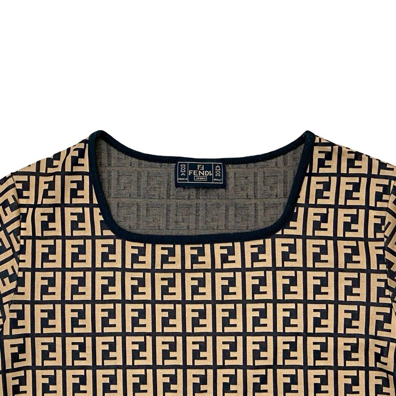 美品 FENDI FF ロゴ ベロア カットソー カットソー Vintage FENDI