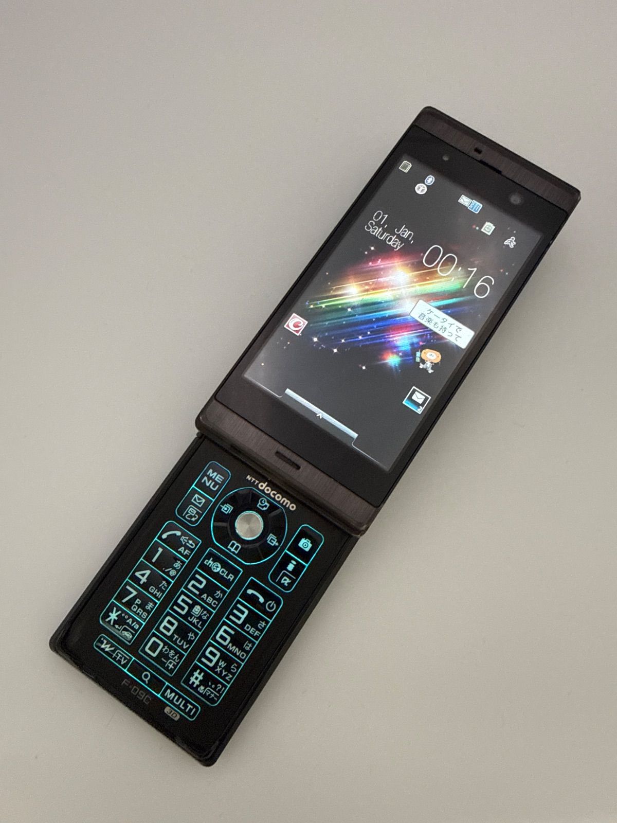 レア商品 docomo PRIME series F-09C 富士通 ブラック/黒 ガラケー