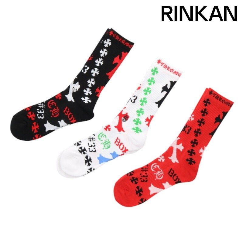 クロムハーツ SOCKS STENCIL 3PK ステンシルソックス メンズ L - メルカリ
