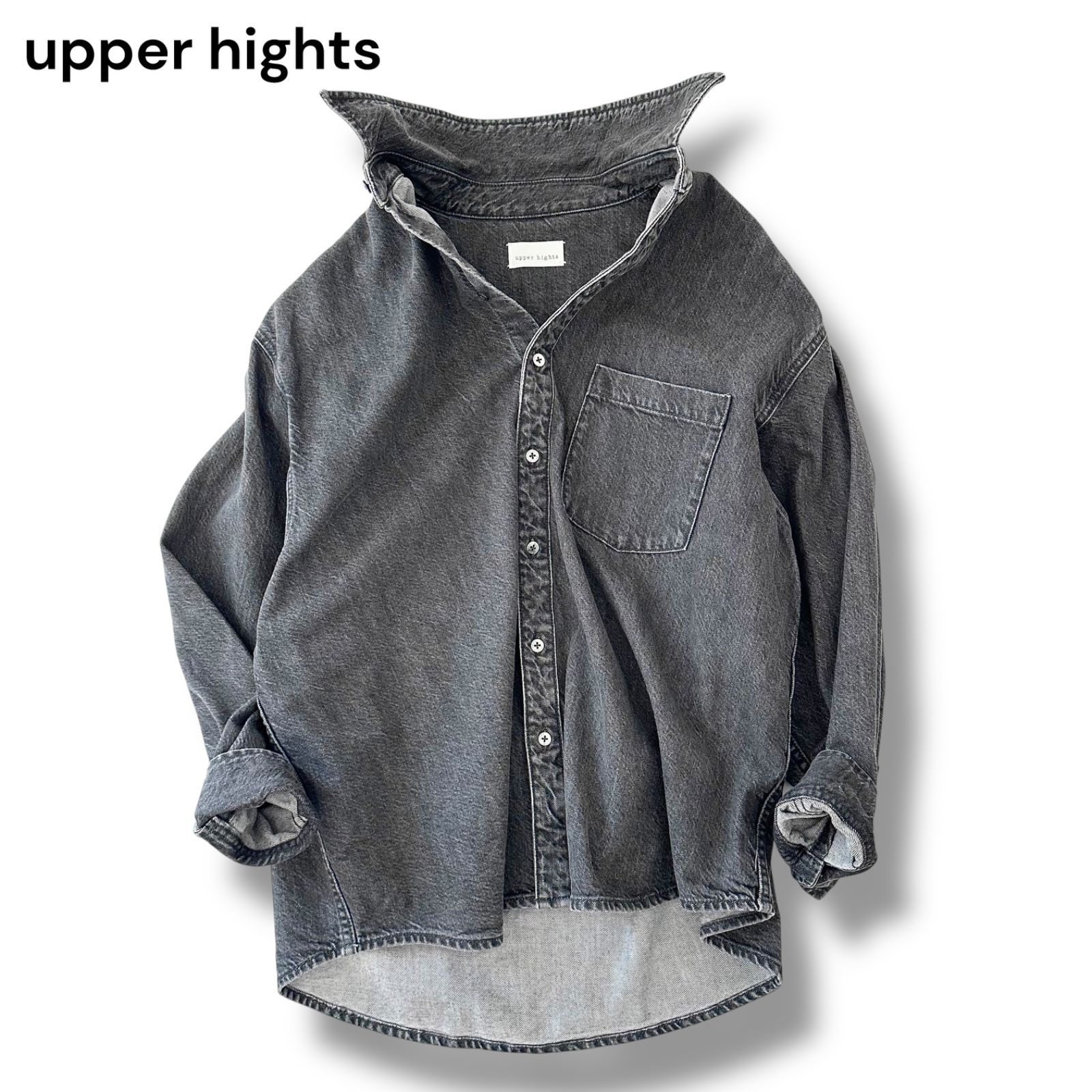 upper hights アッパーハイツ THE SENSE オーバーサイズ デニム シャツ