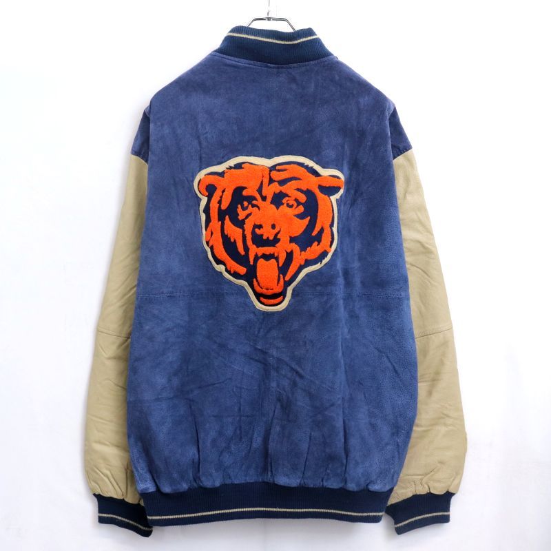 00s NFL NFL シカゴ・ベアーズ オールレザー スタジャン メンズ 表記XL