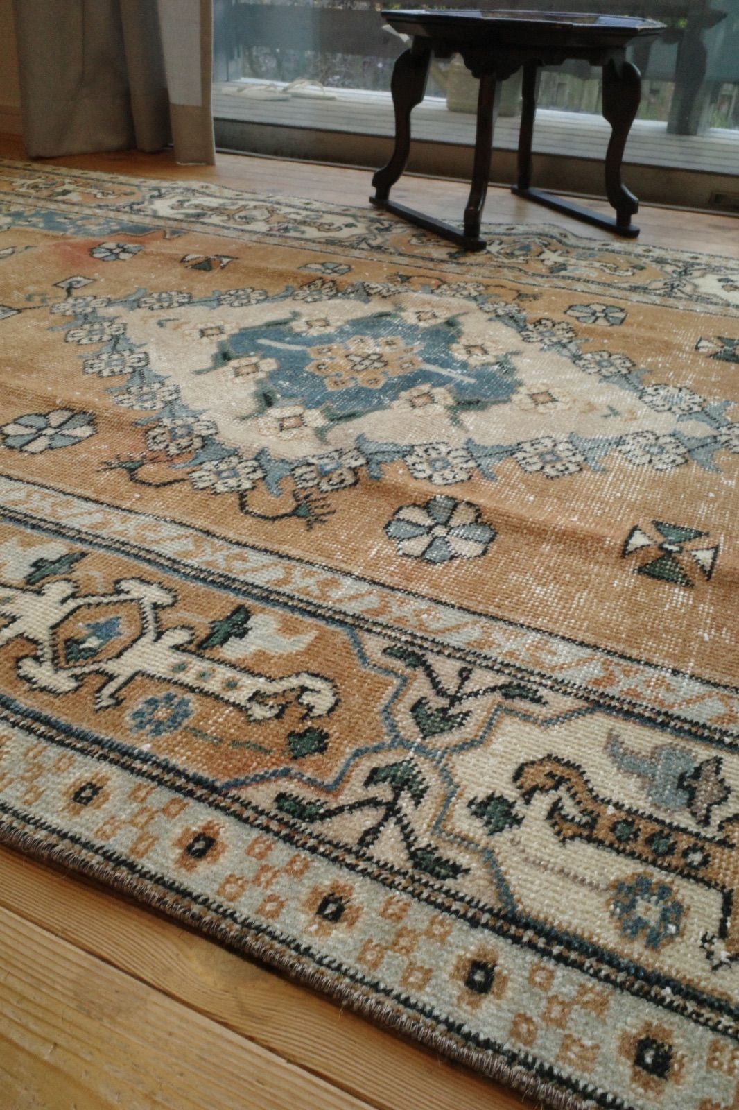 トルコ ヴィンテージラグ ペールオレンジ - メルカリ