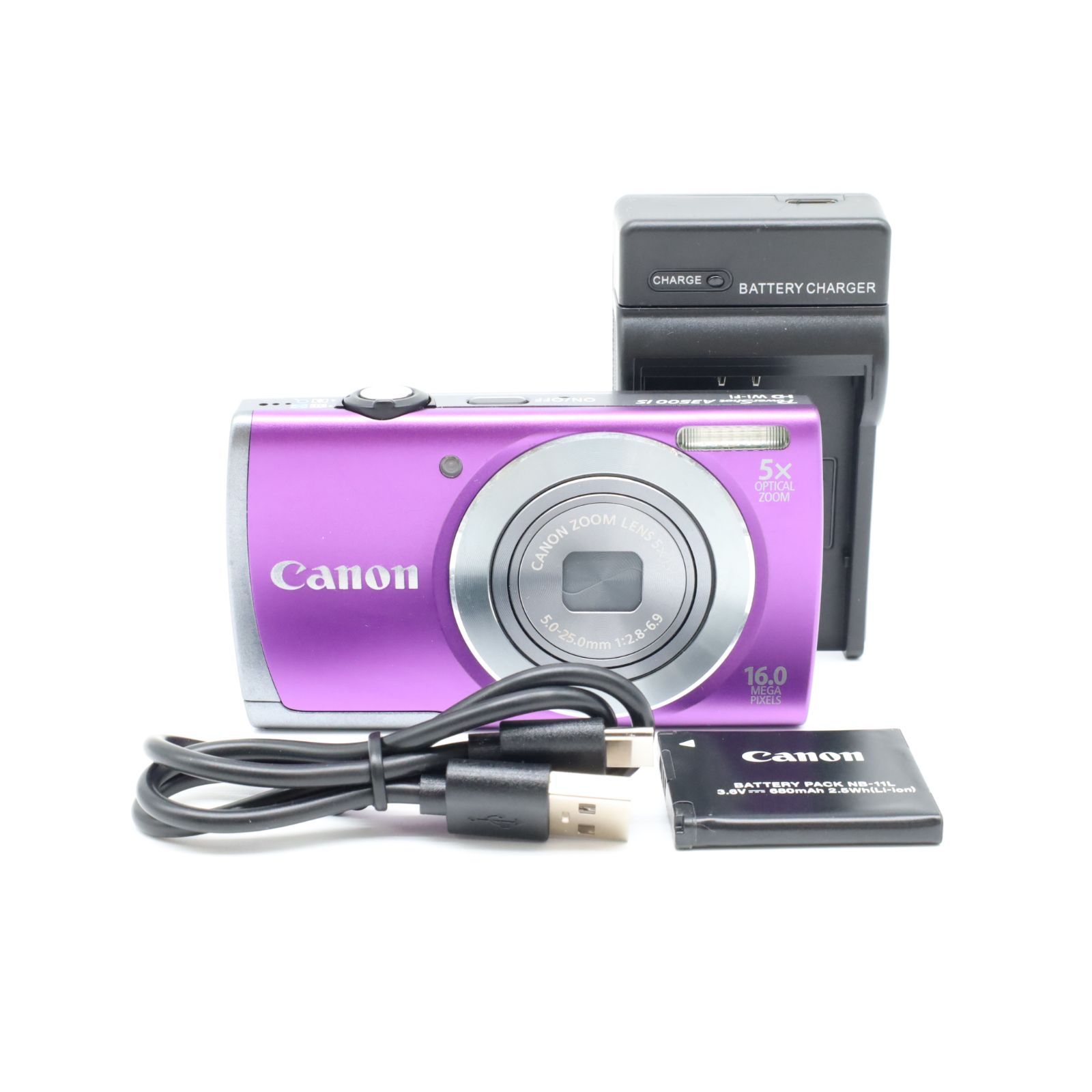 □美品□ CANON PowerShot A3500 IS パープル - メルカリ