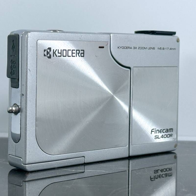 ◯Kyocera Finecam SL400R シルバー コンパクトデジタルカメラ 400万