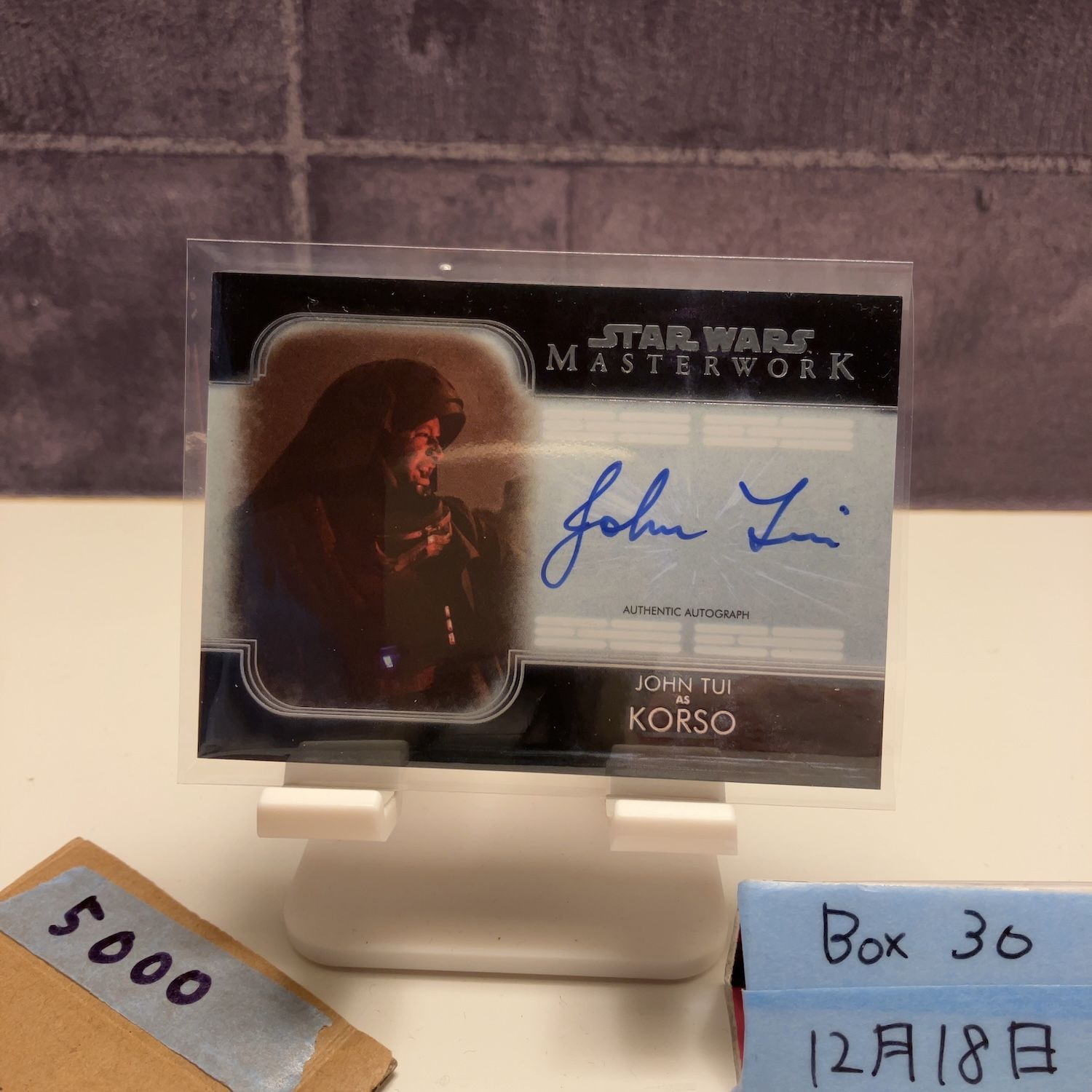 2018 Topps John Tui 26/50 直筆サインカード Star Wars Korso