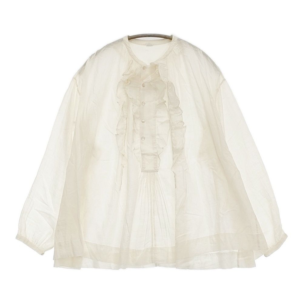 45R/45rpm インドタッサーカディのフリルブラウス 定価41800円 インド