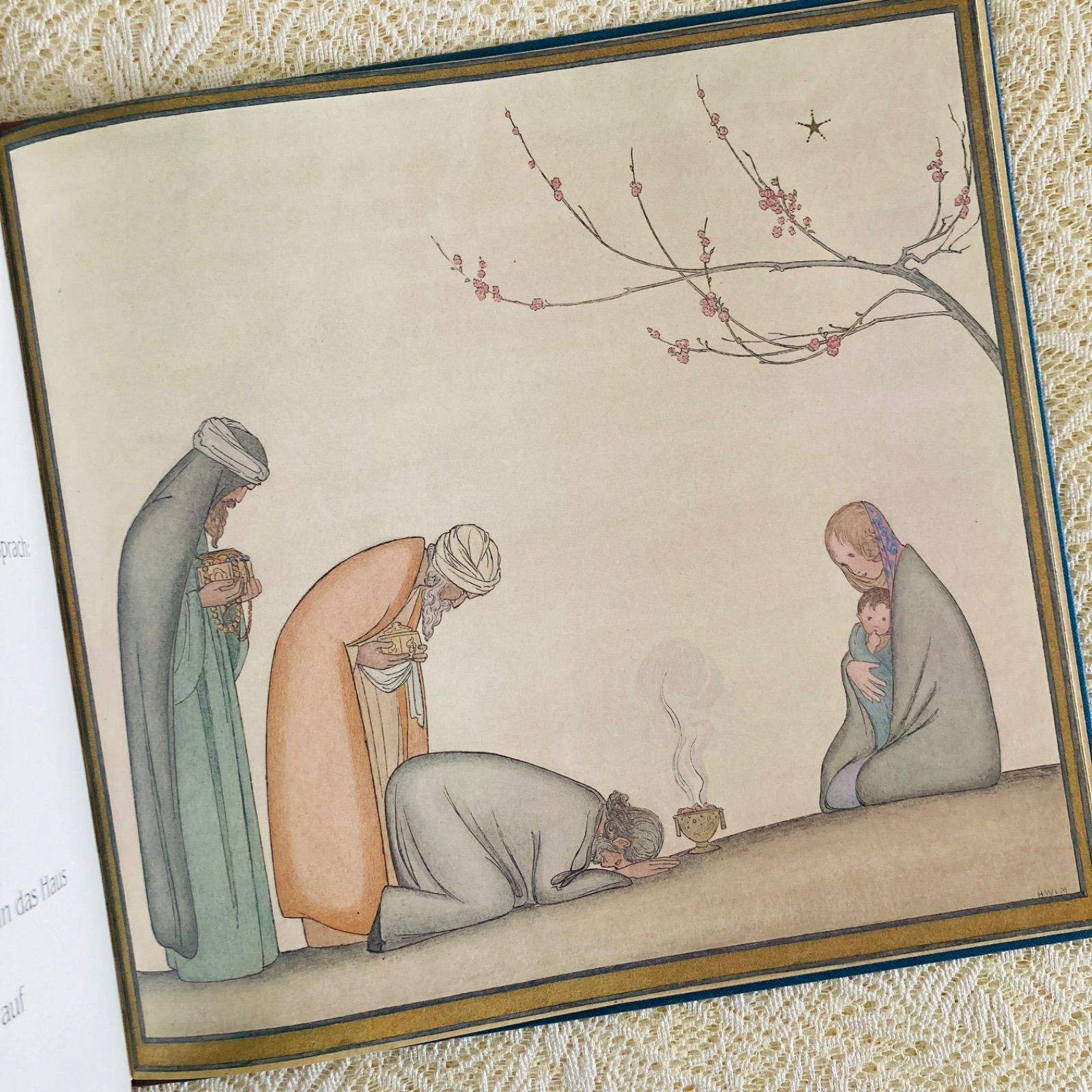 ル・メール挿絵の美しい絵本 イエス誕生の物語 大型本 洋書・古書