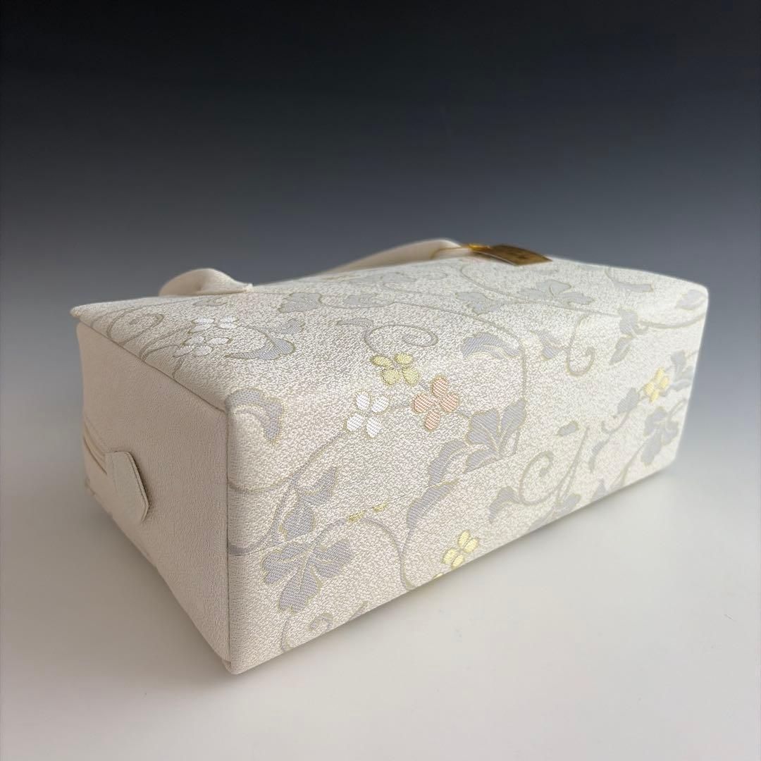 新品未使用品 京都 西陣織 弥栄織物 正絹帯地使用 利休バッグ26201