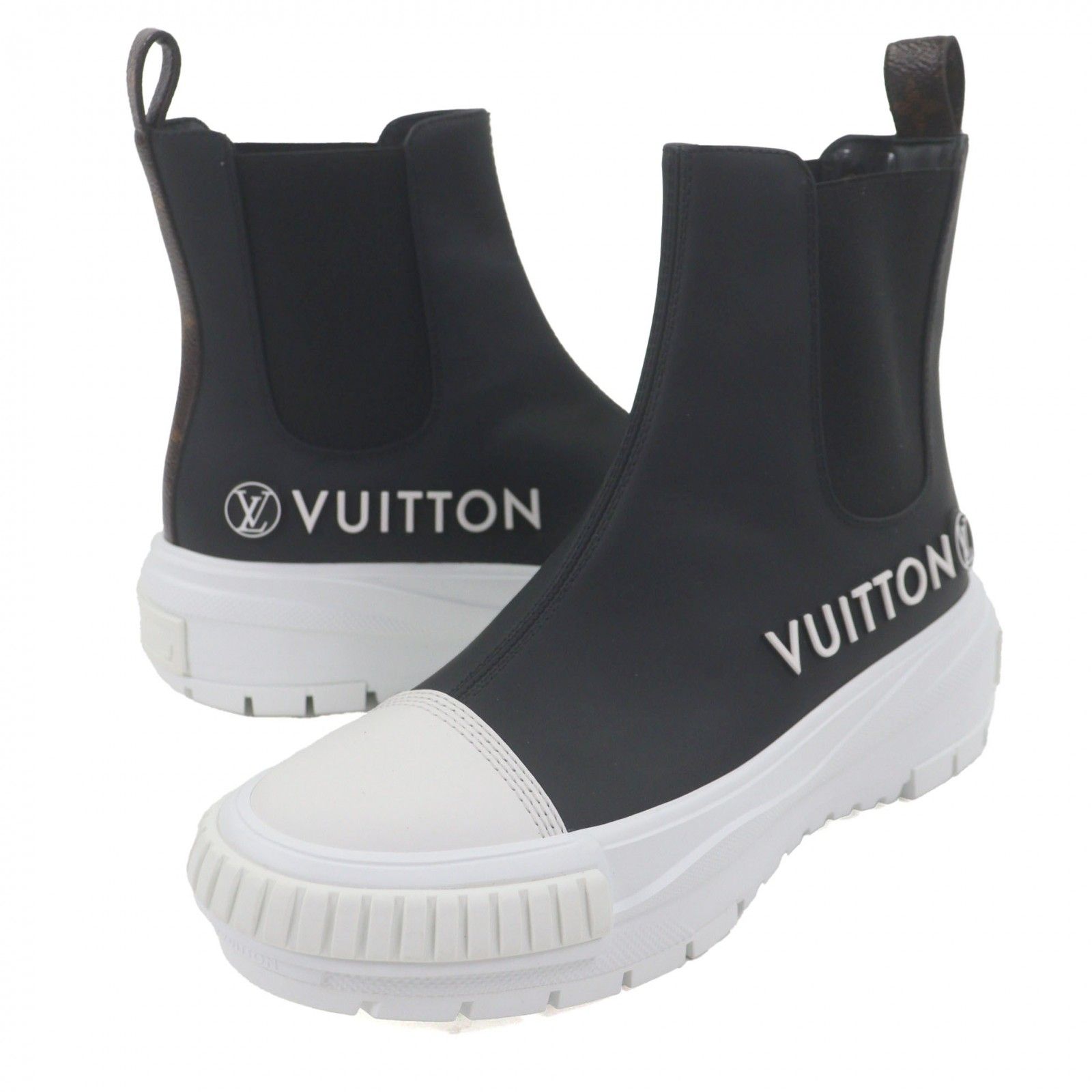 未使用品▽LOUIS VUITTON ルイヴィトン LVスクァッドライン サイドゴア