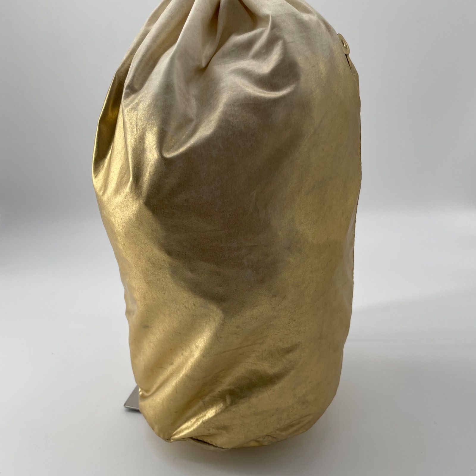 良品✨ラルフローレン カゴバッグ ラフィアバッグ 巾着 ゴ ールド内袋