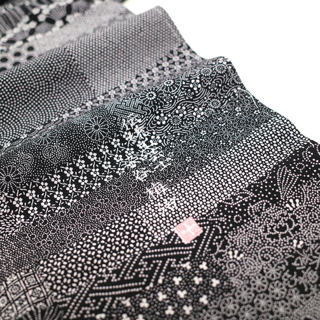 新古品】 江戸小紋 訪問着 袷 着物 伝統工芸士 染谷梅治 作家物 黒 絵