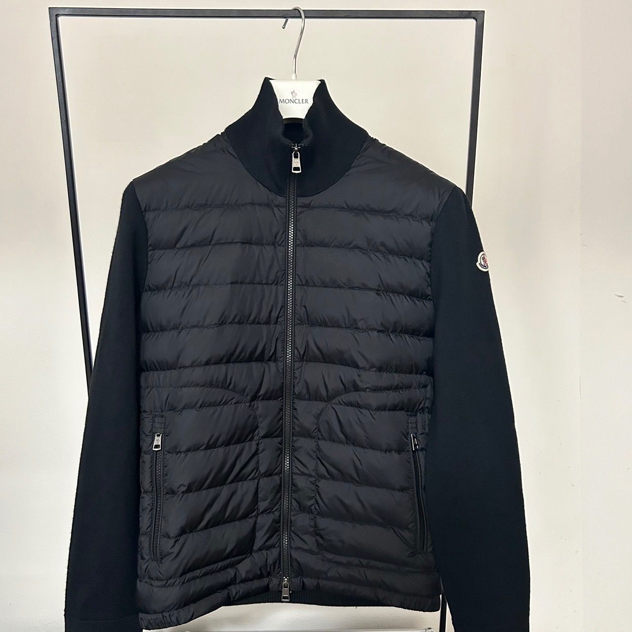 モンクレール MONCLER☆ハイブリッドダウンニット☆ブラック☆サイズS