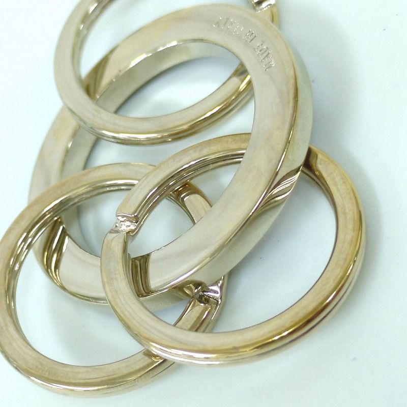 BVLGARI ブルガリ キーリング キーホルダー ゴールド ボルドー