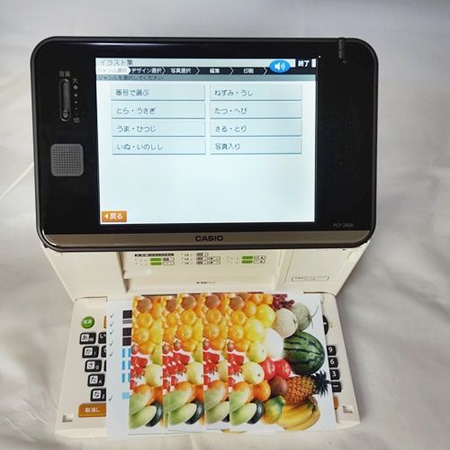 程度A】 CASIO ハガキ&年賀状プリンター プリン写ル PCP-2400+ 十二支