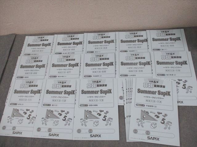 SAPIX サピックス 小6 算数 夏期講習 サマーサピックス N610-01～18