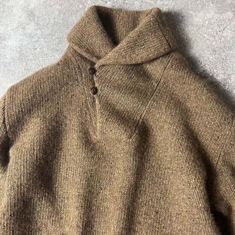 90s POLO RALPH LAUREN ショールカラー ウール カシミヤ ニット