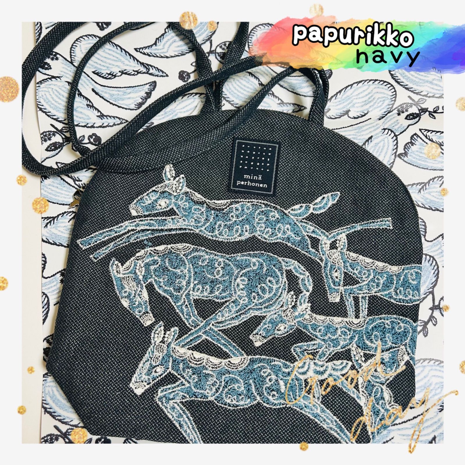 ミナペルホネン muffin bag マフィンバッグ papurikko ⚮ - メルカリ