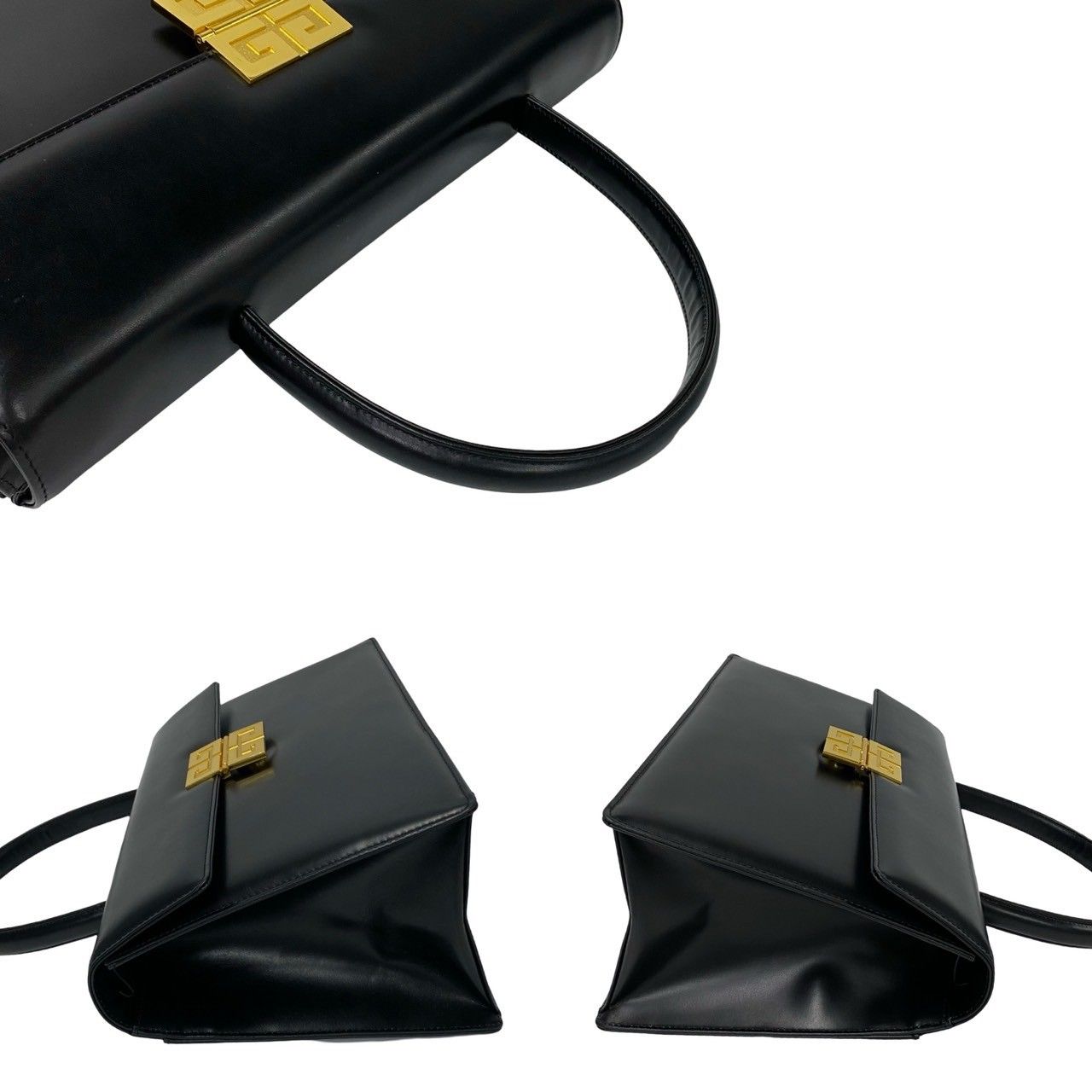 ほぼ未使用 希少品 GIVENCHY ジバンシィ 4G ロゴ 金具 カーフ レザー