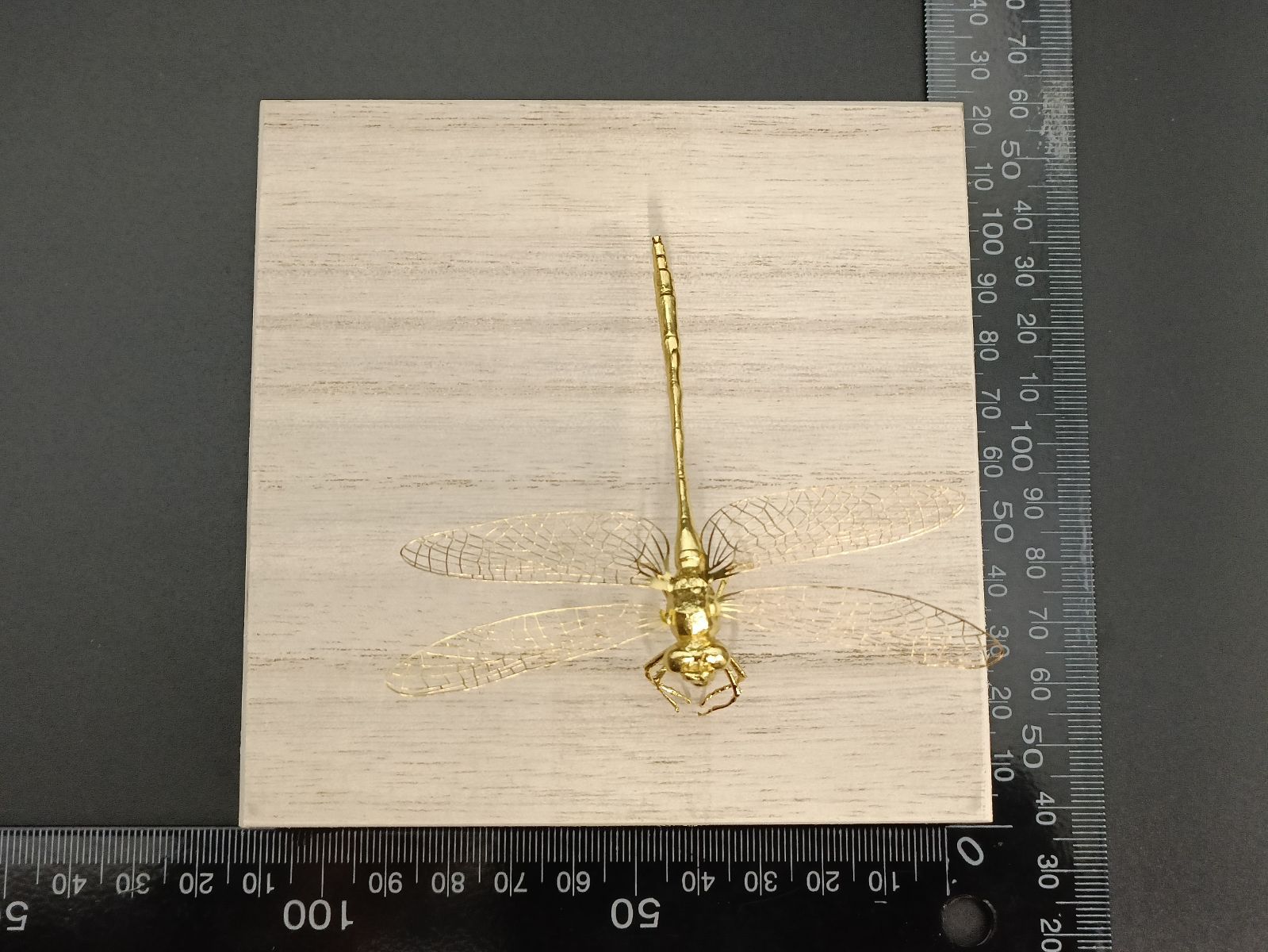 2品 銅製置物 蜻蛉 トンボ 勝虫 雨宮宗作 関節可動 金工品 茶道具 M*2