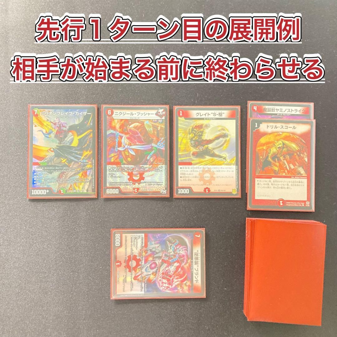 本格構築【赤単ミリオンブレイブカイザー】デッキ＆二重スリーブ