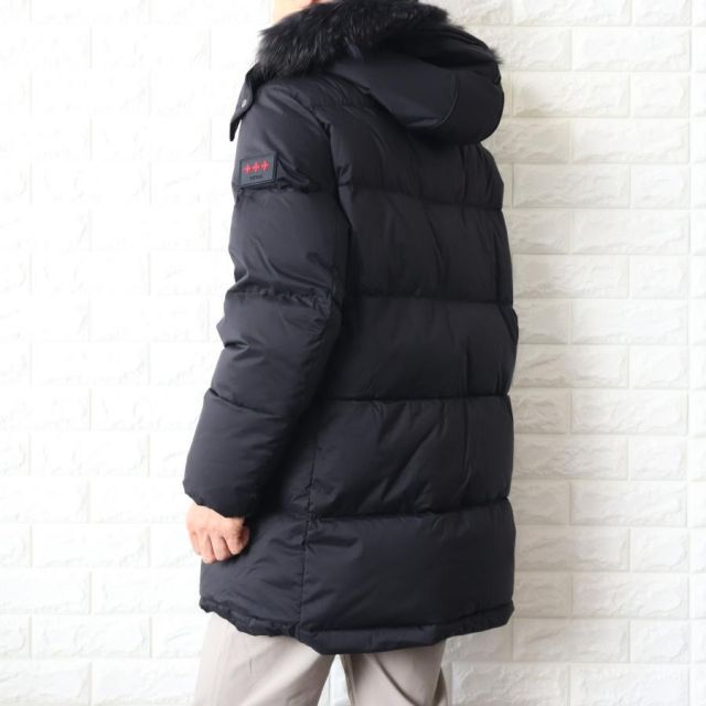 タトラス ダウンジャケット メンズ ファー ダウンコート ブラック 黒