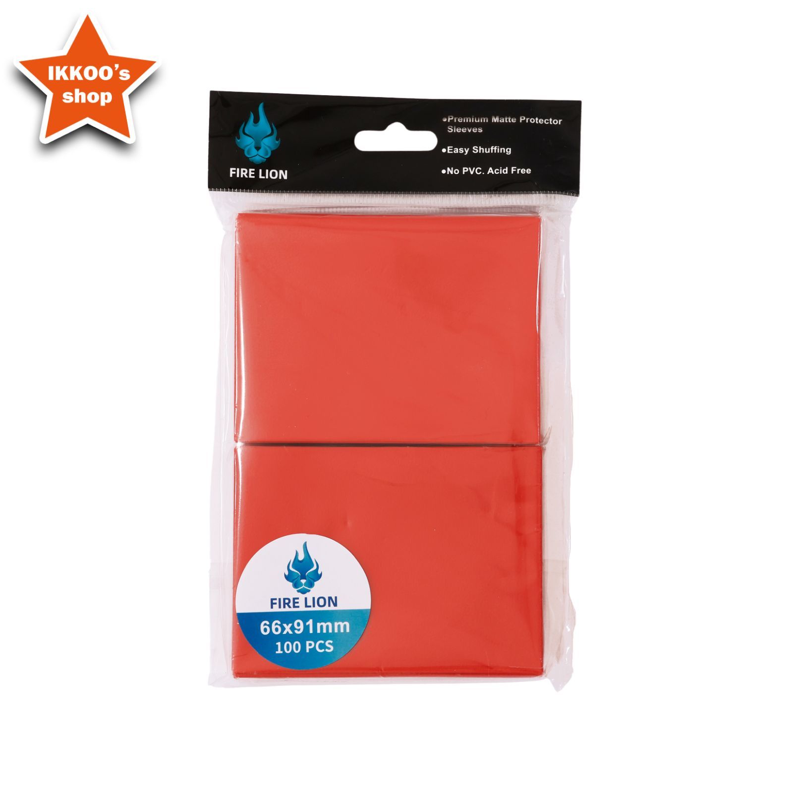 ヒットアイテム】レギュラーサイズ カードスリーブ レッド 100枚