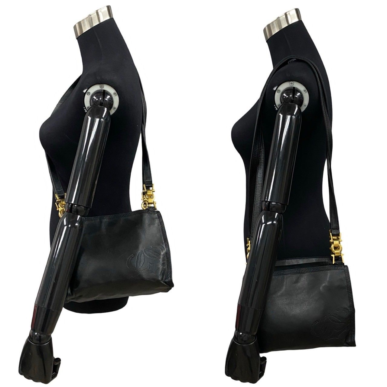 極 美品 希少品 LOEWE ロエベ ヴィンテージ アナグラム ロゴ ナッパ