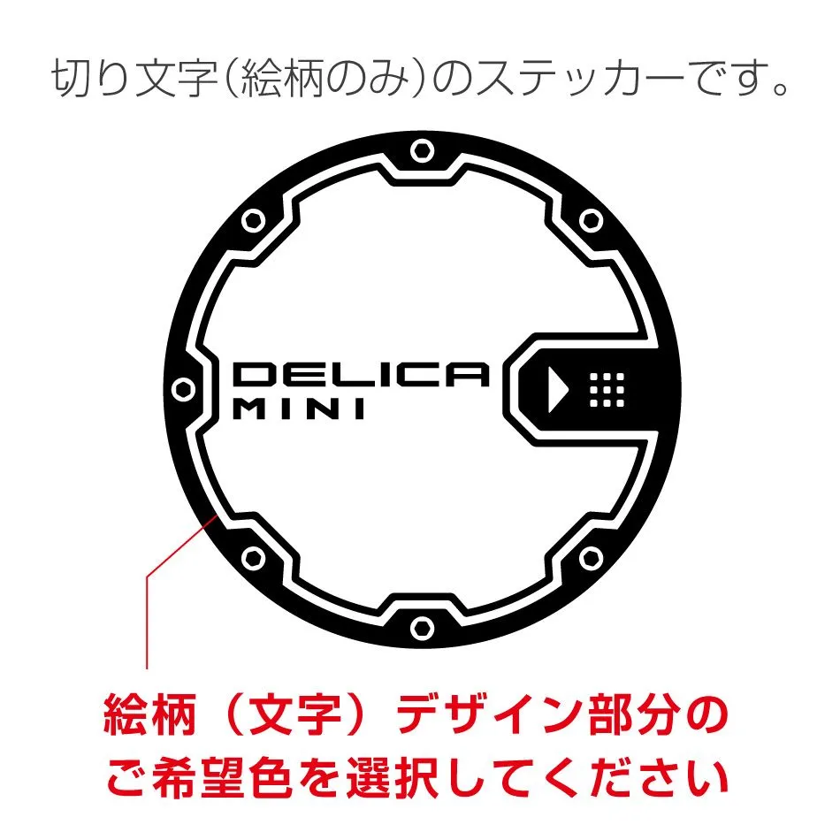 三菱デリカミニ用／給油口ステッカー C | Rób zakupy w Japonii na