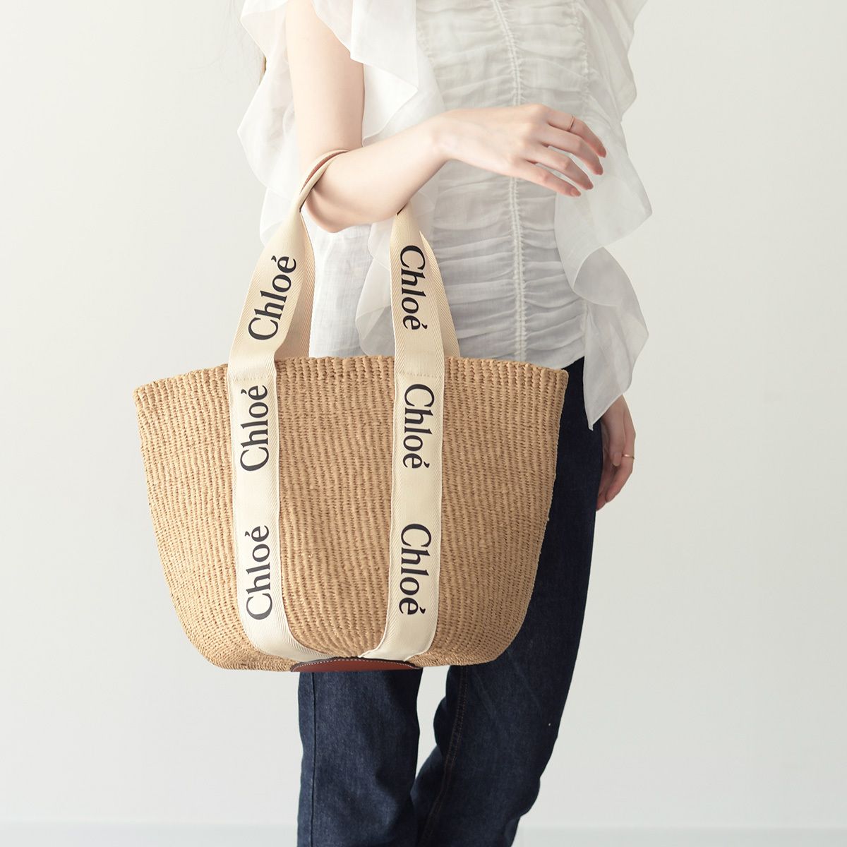 CHLOE クロエ かごバッグ ショルダーバッグ バッグ WOODY ラージ