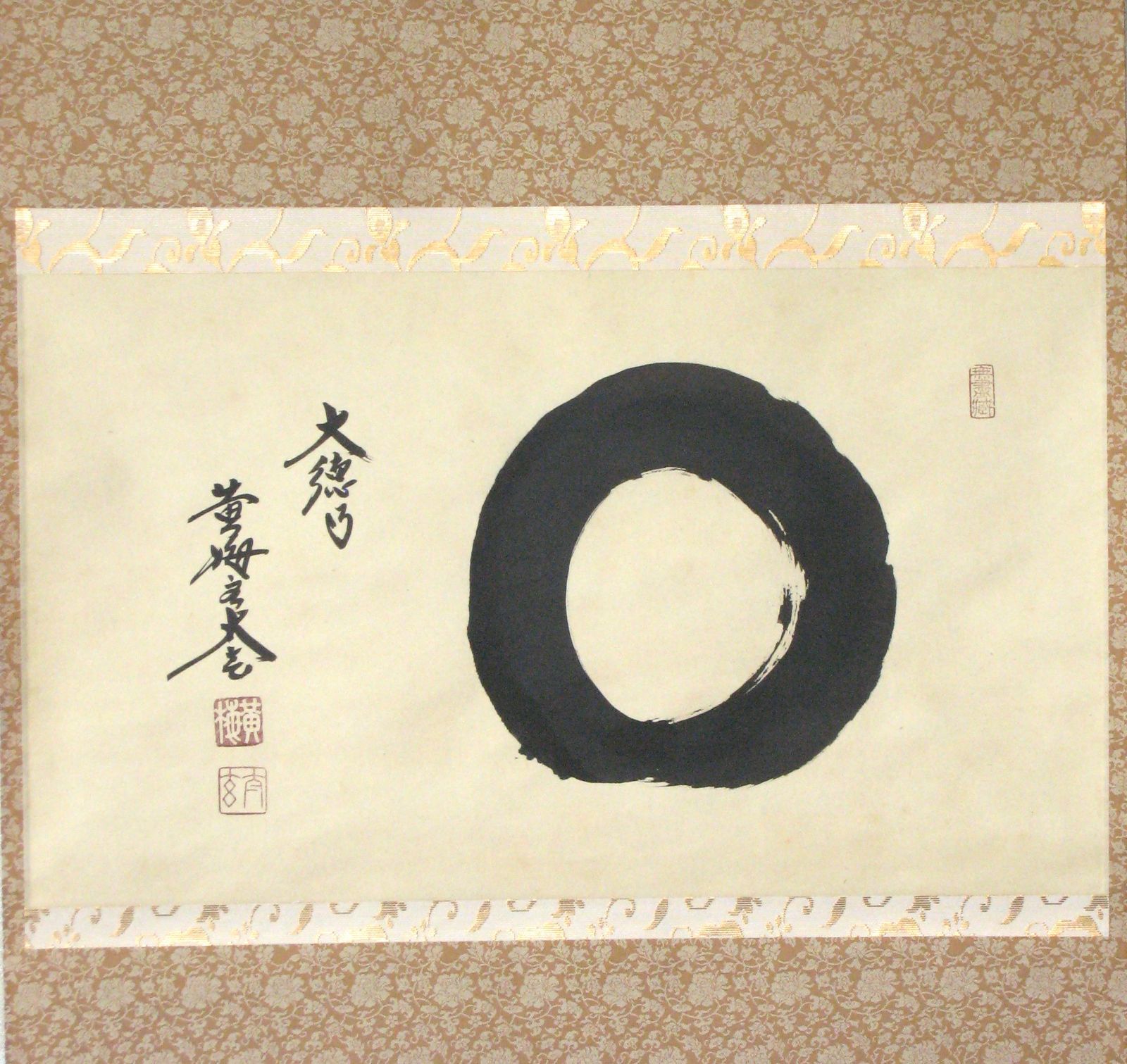 真筆】茶掛け 茶掛 円相◇大徳寺 塔頭黄梅院 住職 小林太玄 共