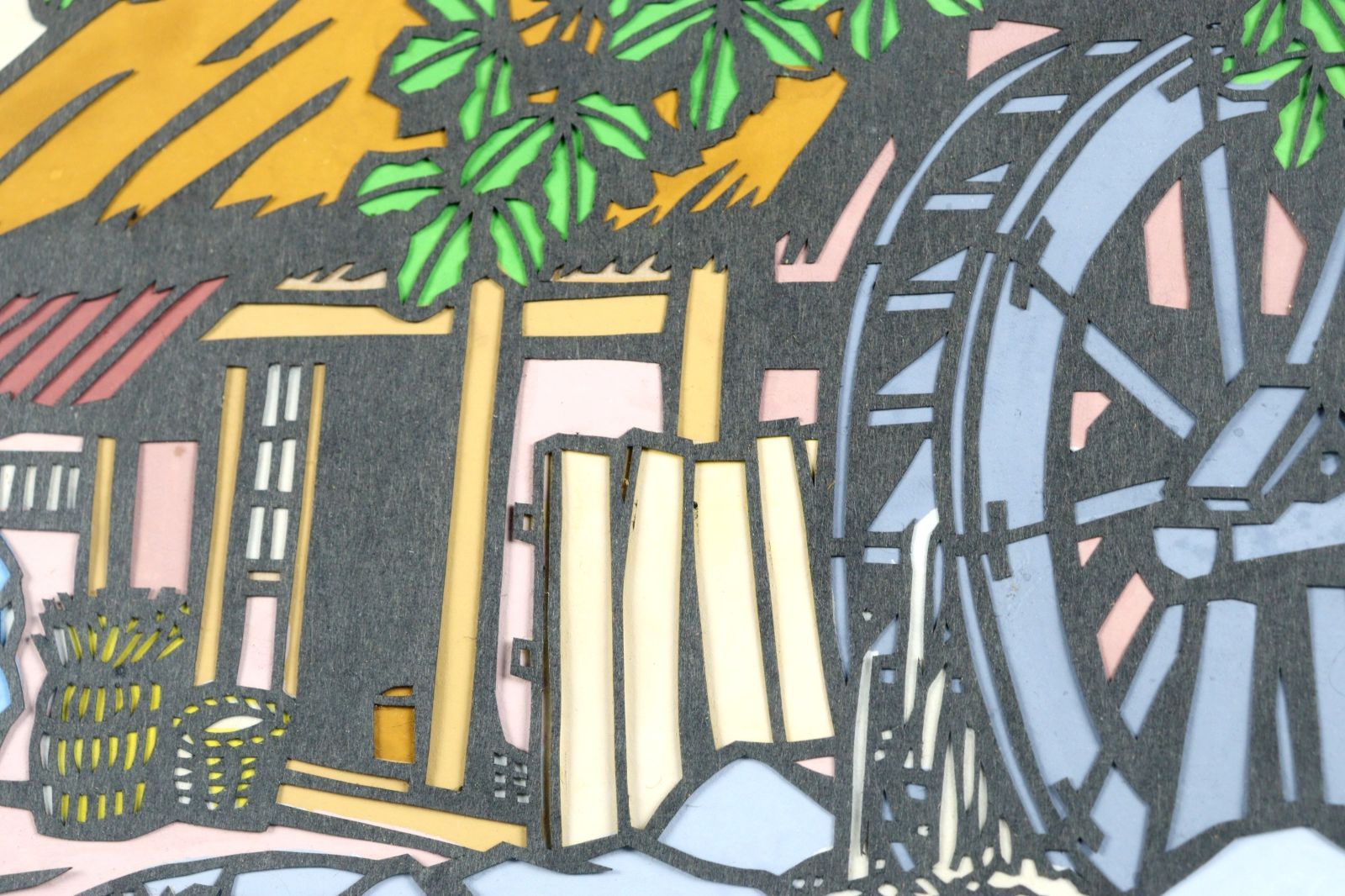 滝平二郎 「水車」 切り絵 唐物 骨董 古美術 楾 B165-S - メルカリ