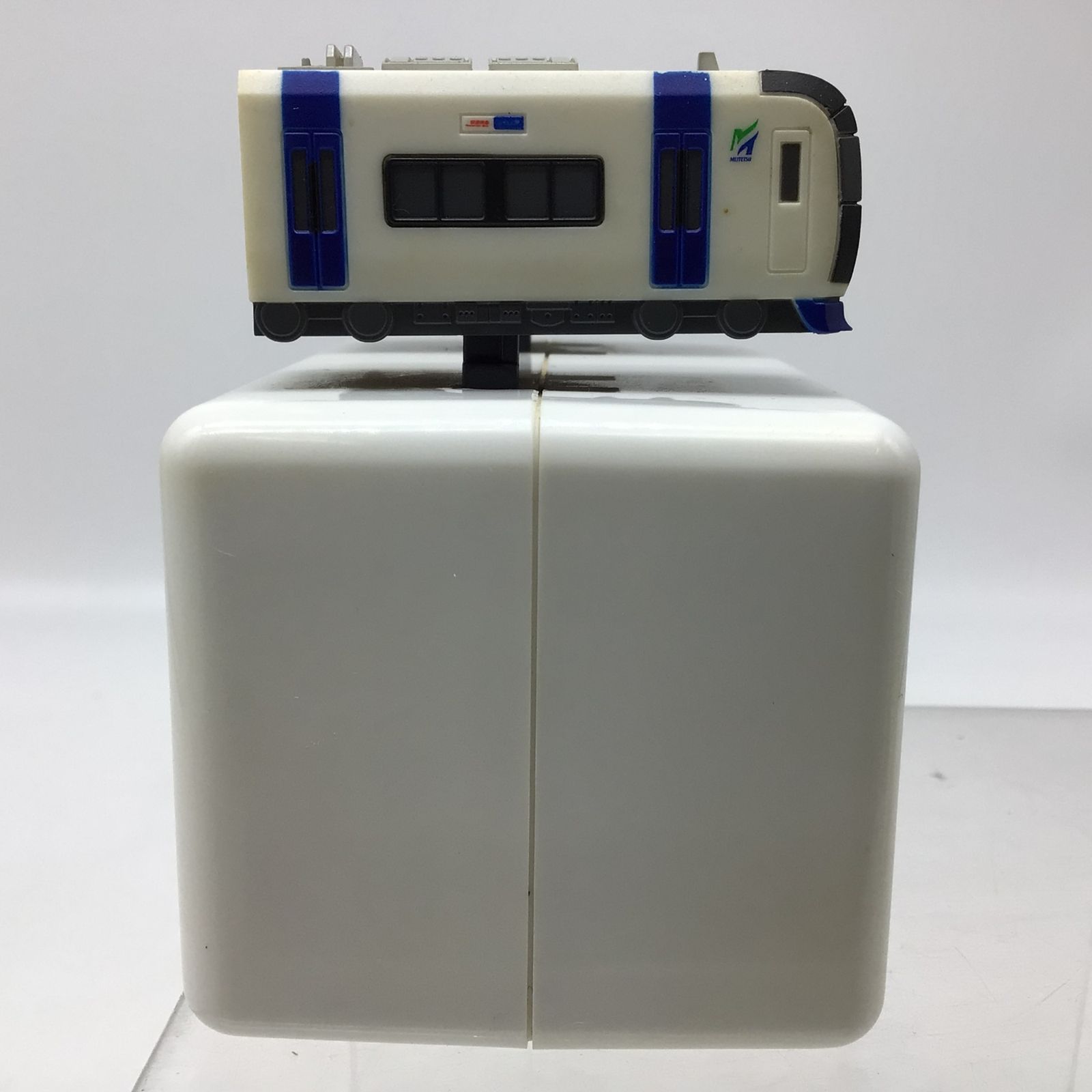 5049 【動作確認済】日車夢工房 名鉄メロック 置時計 目覚まし時計