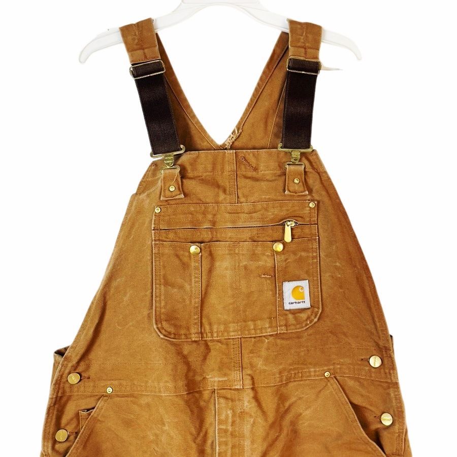 CarharttカーハートR37ダック地ダブルニーオーバーオールサロペット