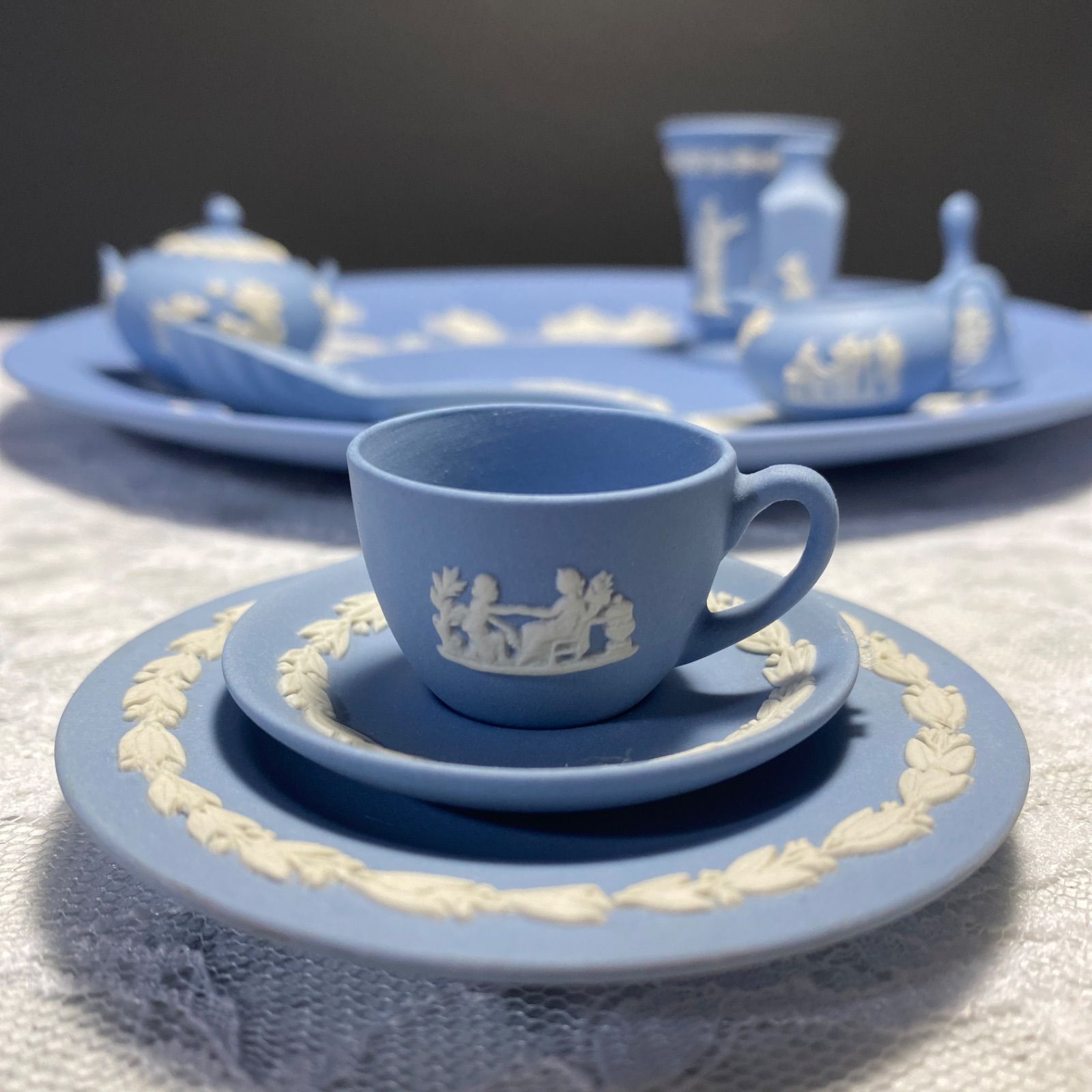 ウェッジウッド ミラベル ミニチュア ティーセット コーヒーセット