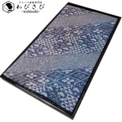 付下げ 飛び柄花柄模様 叩き染 青碧色 トールサイズ K-3226