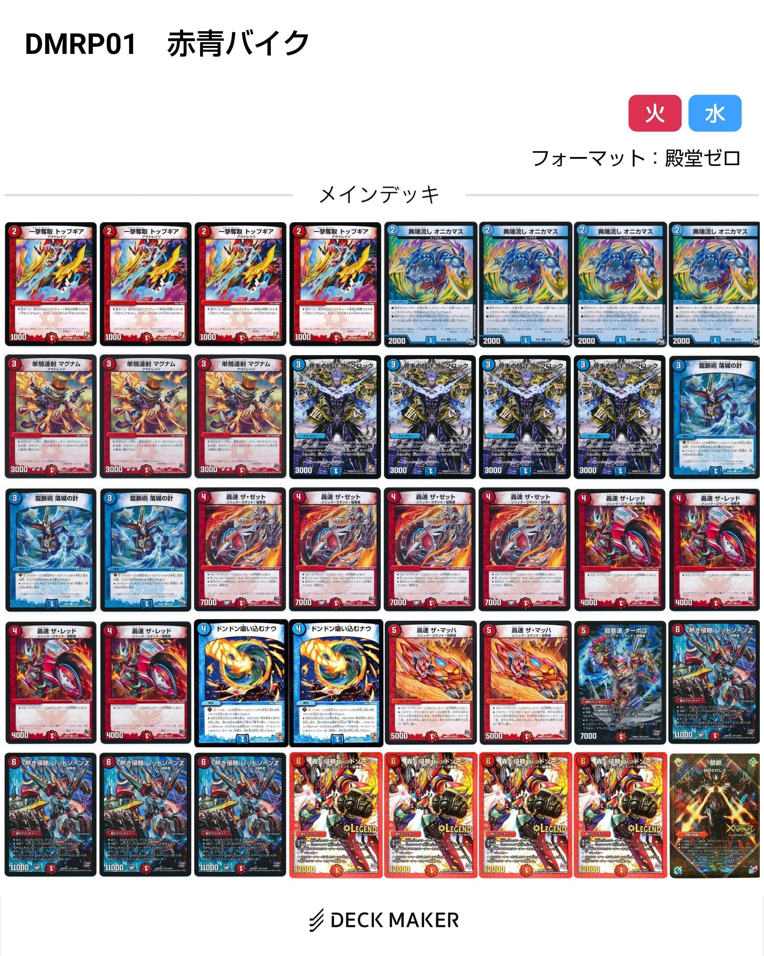 即日発送】デアリレッドゾーン デアリバイク デッキ cs優勝構築 即日