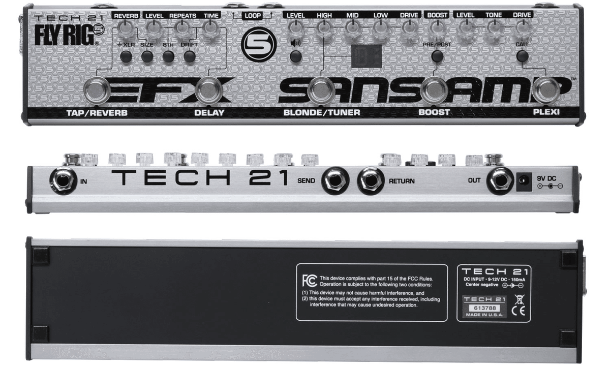 軽量＆コンパクト！SansAmp流マルチエフェクター「TECH21 FLYRIG5-V2