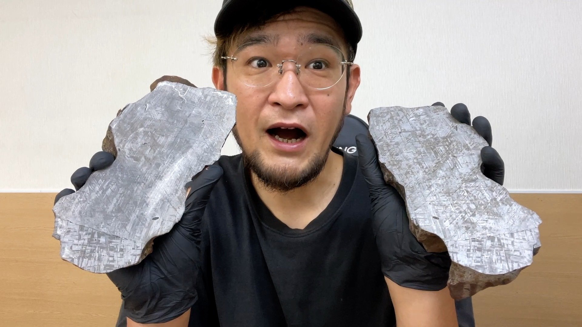 隕石観察】巨大ギベオンを切断してわかったウィドマンシュテッテン構造