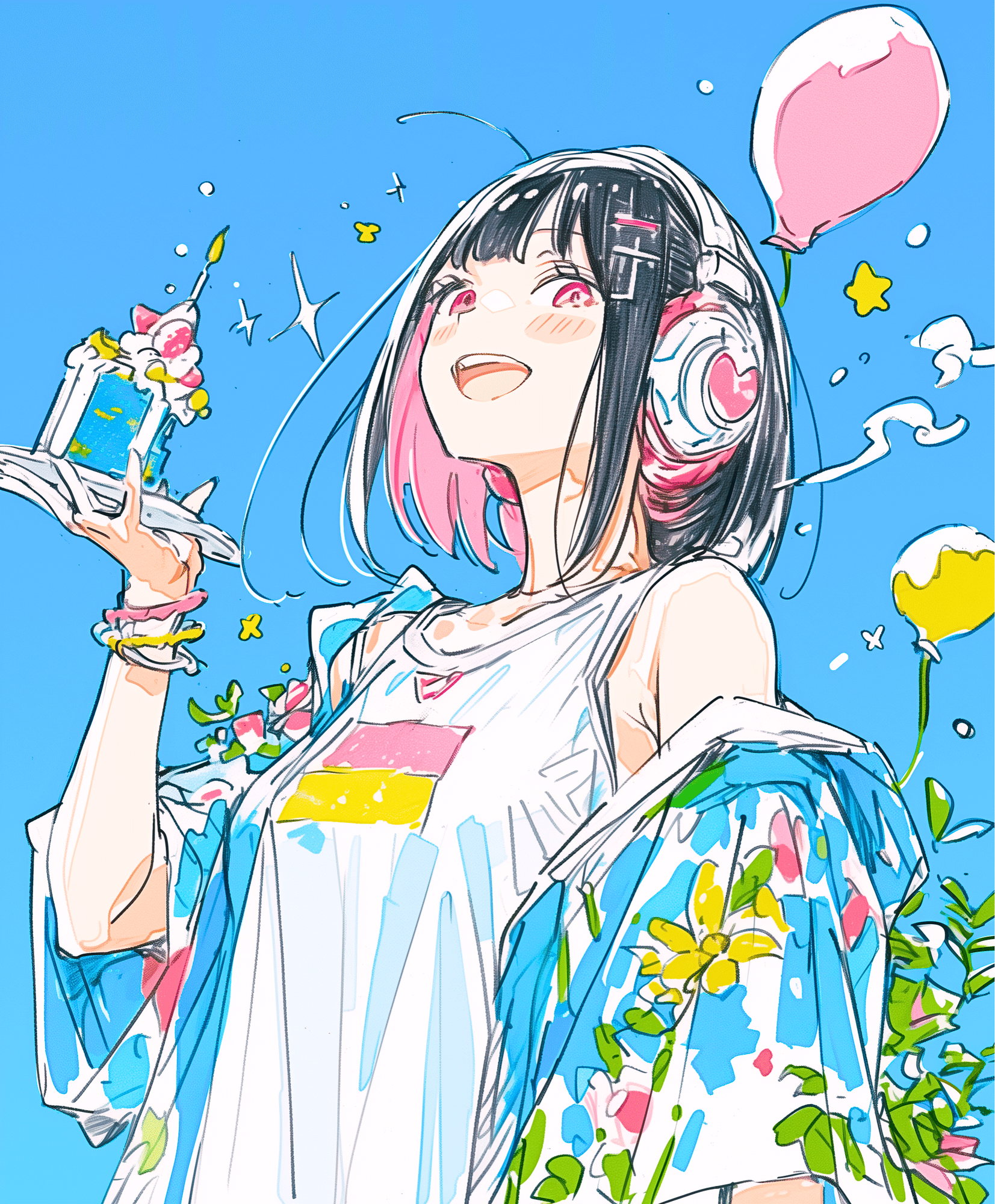 夏にとろける【AIイラスト＋4コマ漫画】｜Alpaka