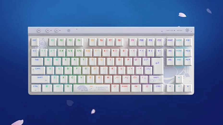 □Logicool×原神 公式コラボ 神里綾華｜キーボード ヘッドセット他｜10