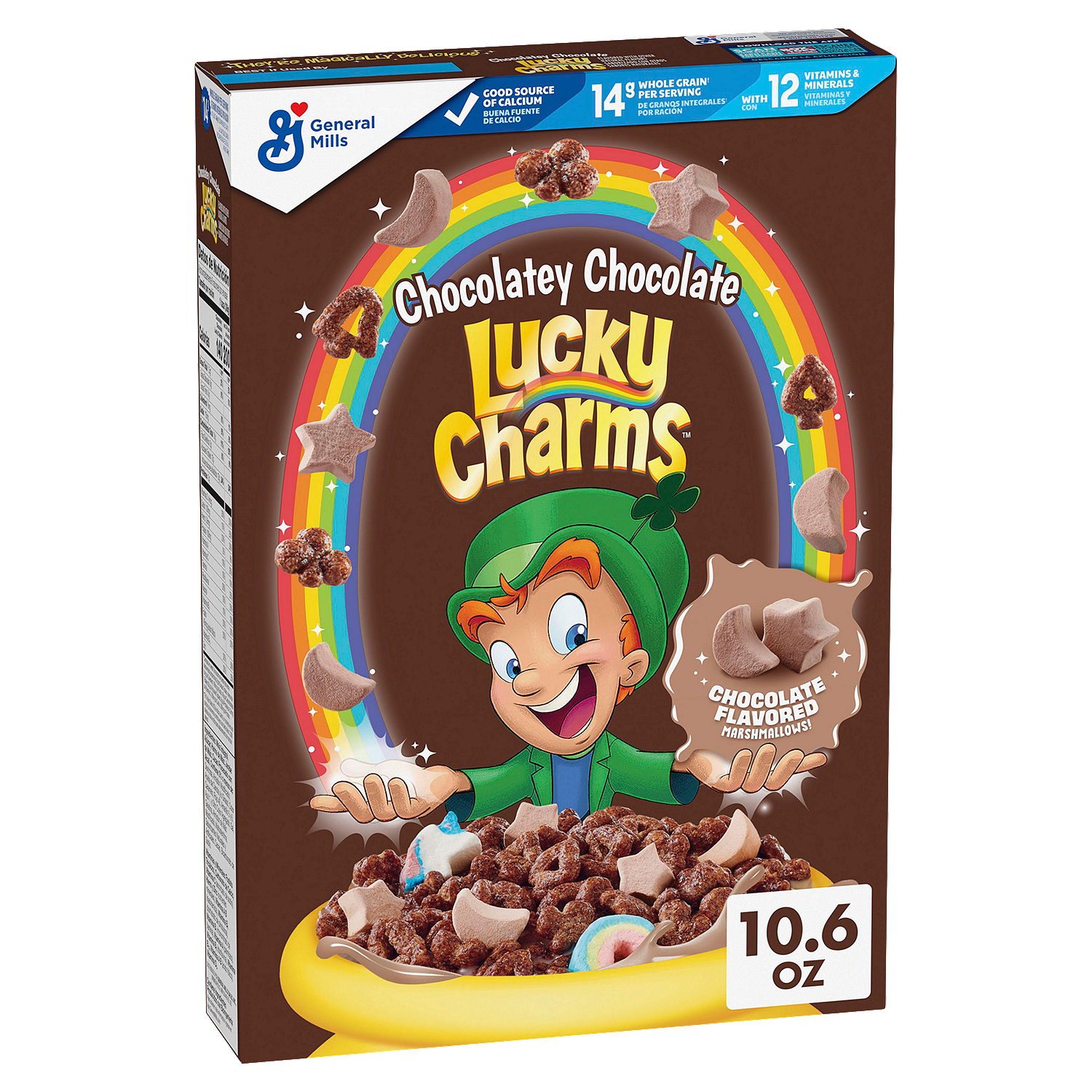 Lucky Charms Chocolatey Chocolate Flavored Sweetened Corn Cereal