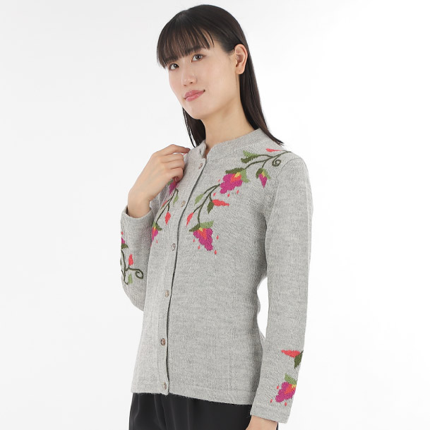 アルパカ フラワーカーディガン｜【アルパカタウン】アルパカ専門の