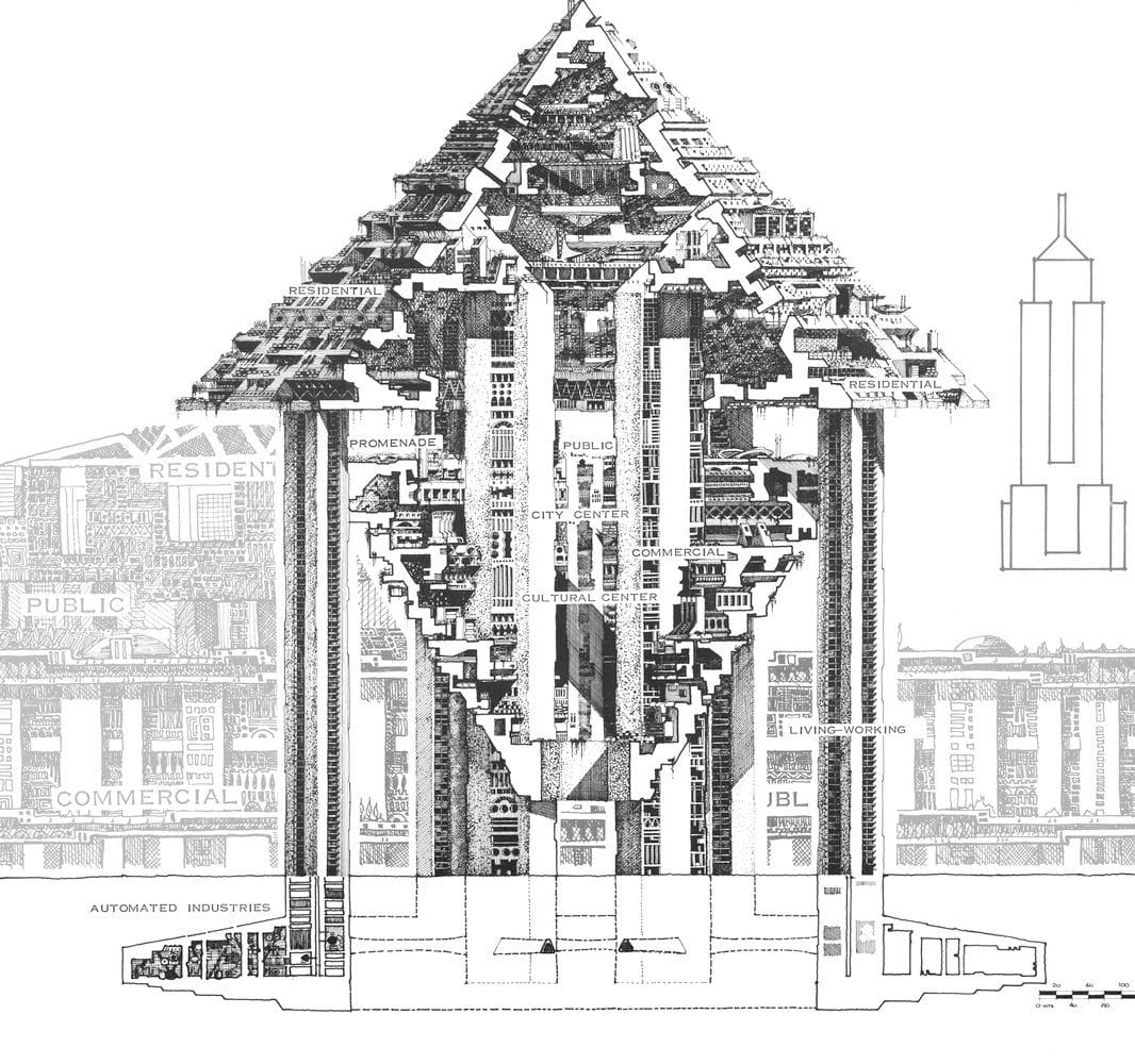 Paolo Soleri - Hexahedron Arcology
