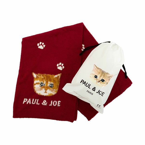 ラッピング済】ランダム猫足跡ジャガード ブランケット