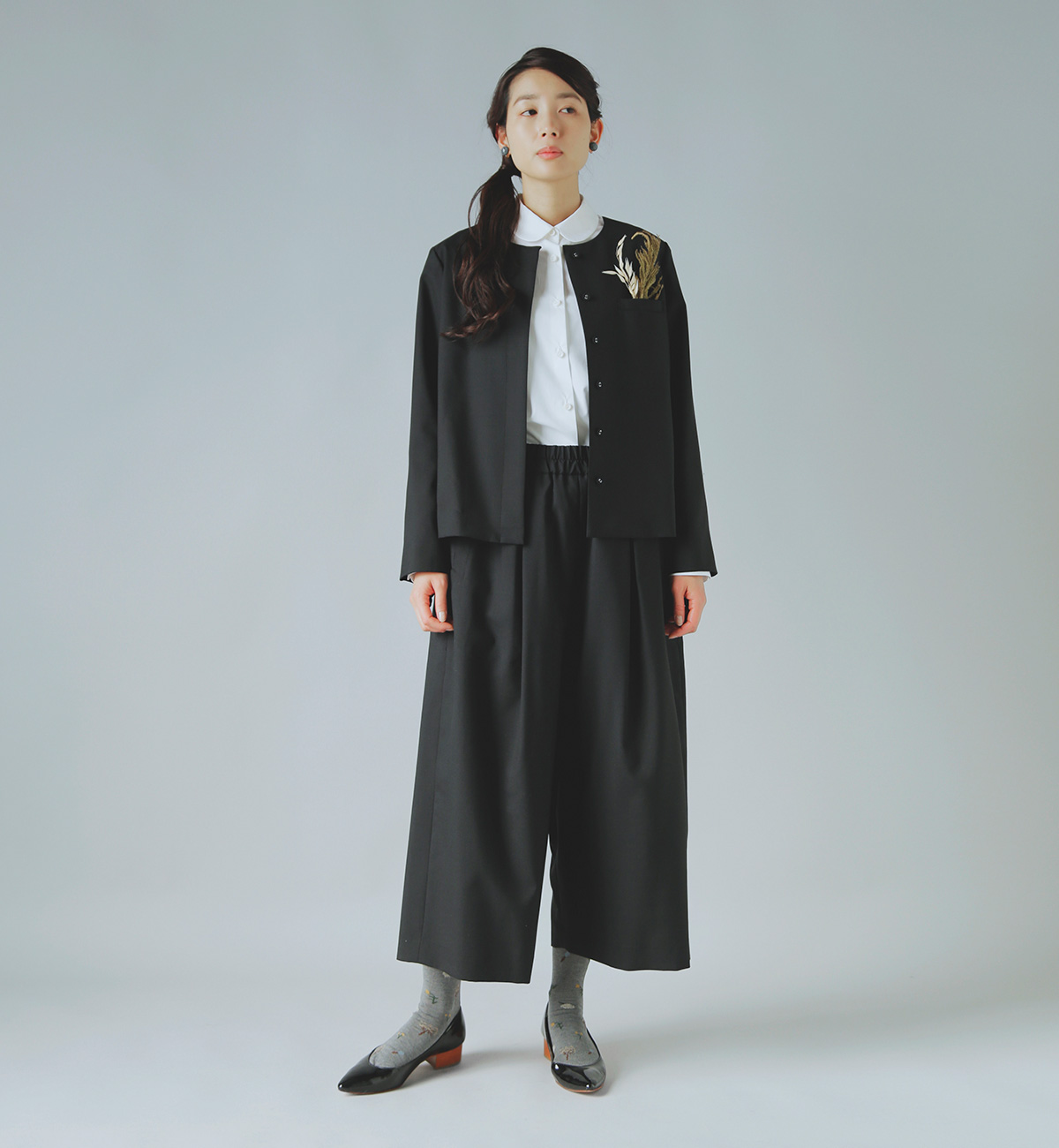 atelier naruse アトリエナルセ フォーマル コットン 丸衿 シャツ