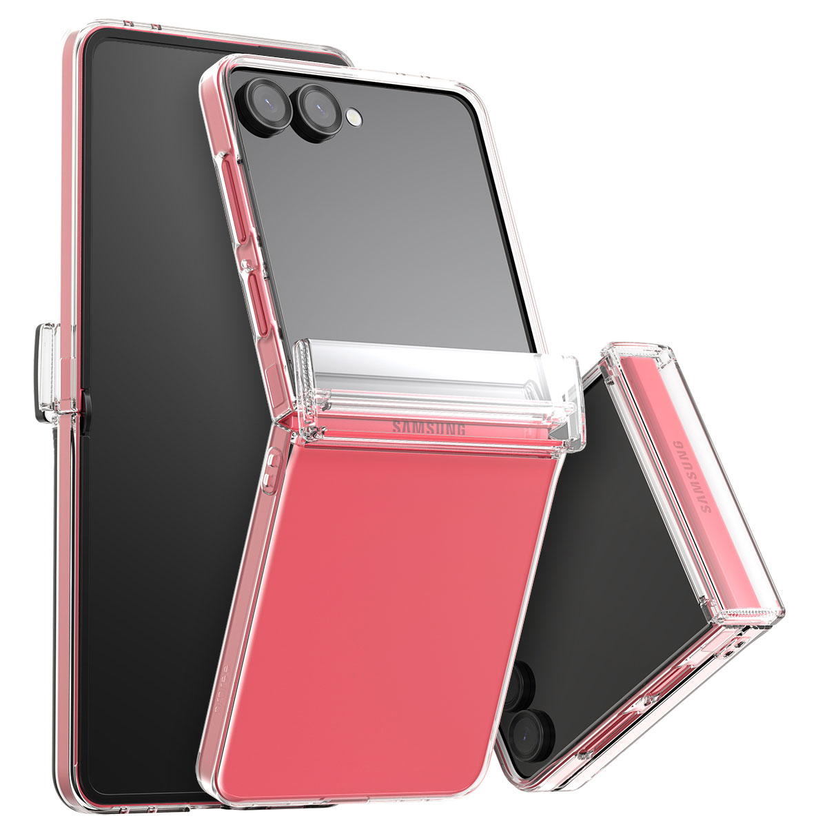 Nukin 360 フルカバー クリアケース【Galaxy Z Flip7 / Flip6 / Flip5