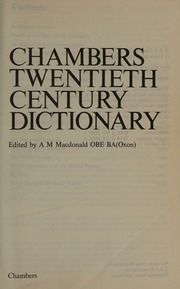 Chambers twentieth century dictionary : Free Download, Borrow, and